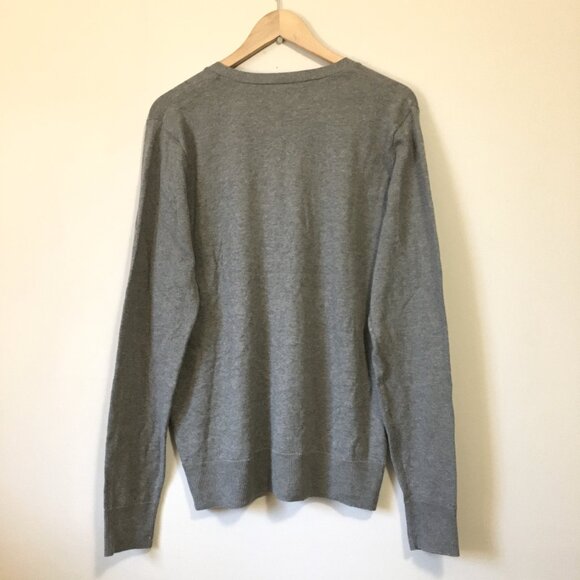 Grey Button Down 100% Cotton Grandpa Cardigan - Picture 2 of 15